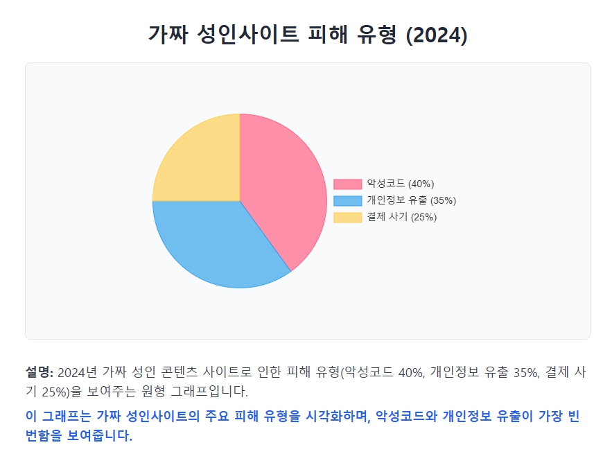 가짜 성인사이트 피해 유형 (2024)