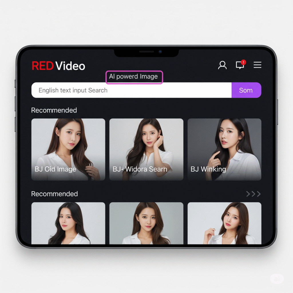 AI 검색 인터페이스 스크린샷