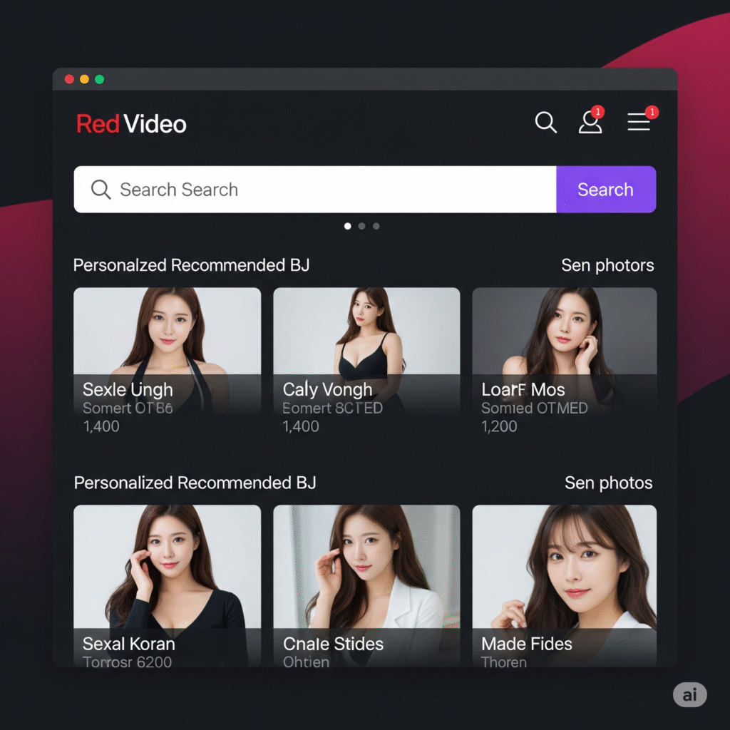 특정 BJ의 전용 페이지로, 프로필, 최신 콘텐츠, 팬 커뮤니티 기능이 포함된 화면