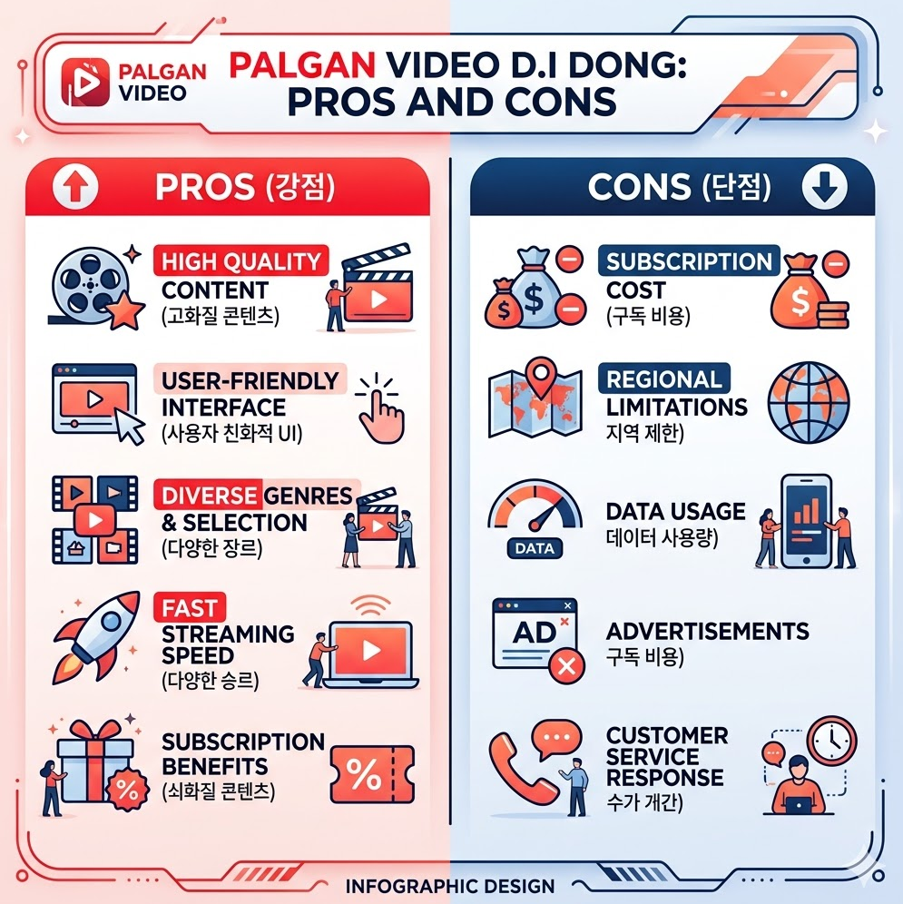 장단점 인포그래픽, Pros(강점)와 Cons(단점)을 균형 있게 나열 장단점 인포그래픽, Pros(강점)와 Cons(단점)을 균형 있게 나열